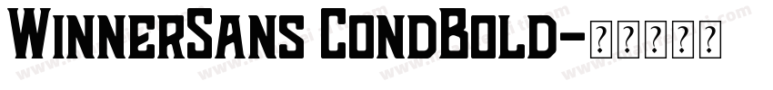 WinnerSans CondBold字体转换